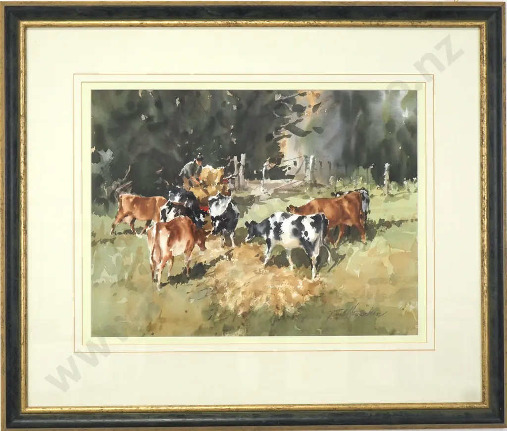Paul Hanrahan - Feeding Out, Watercolour Image 1++