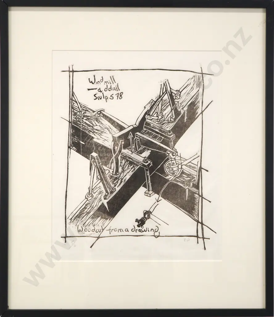Bing Dawe - "Windmill" Woodcut Print Image 1++