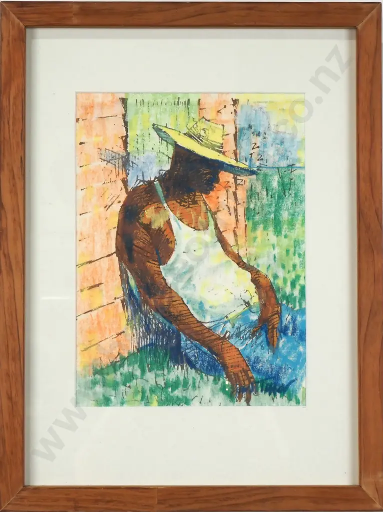 Garth Tapper - Afternoon Rest, Pastel Screen-print Image 1++