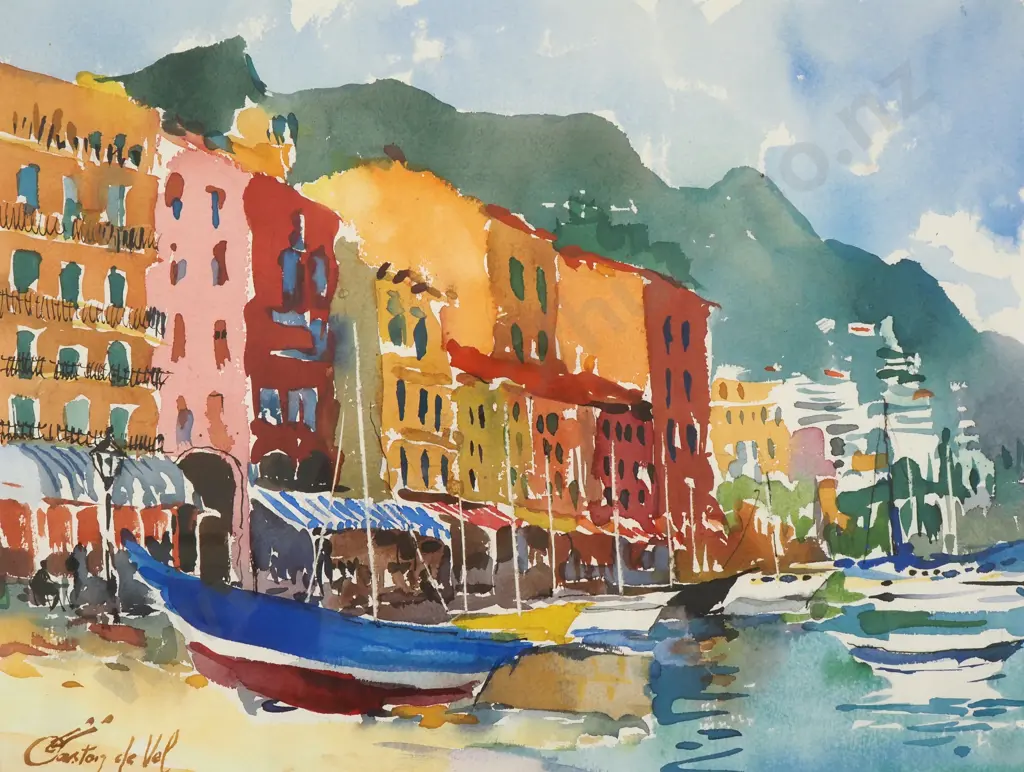 Gaston Du Val - Portofino Italy, Watercolour Image 1++