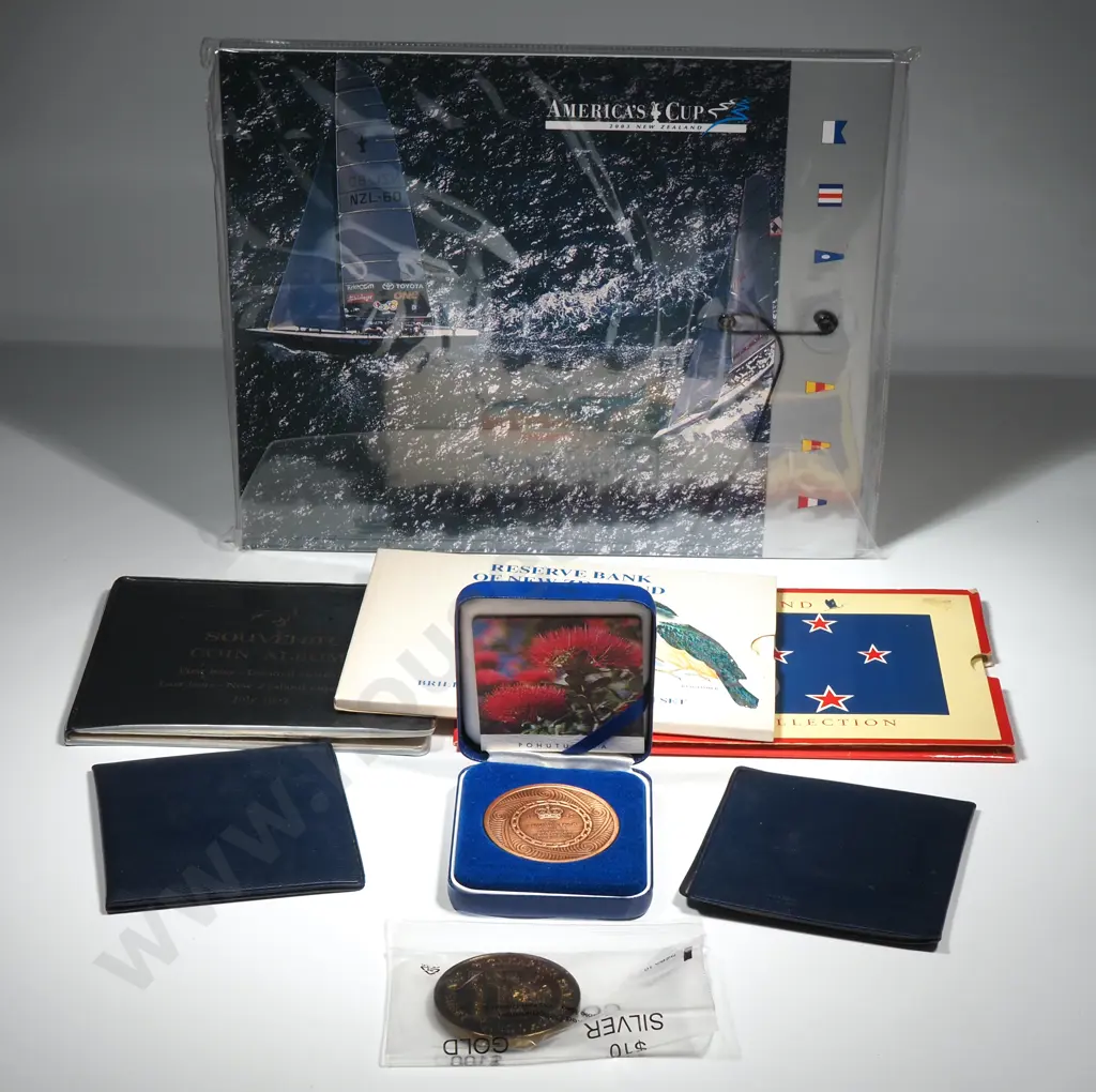 Eight MISC New Zealand Commemorative Coins, Sets & Medals Image 1++
