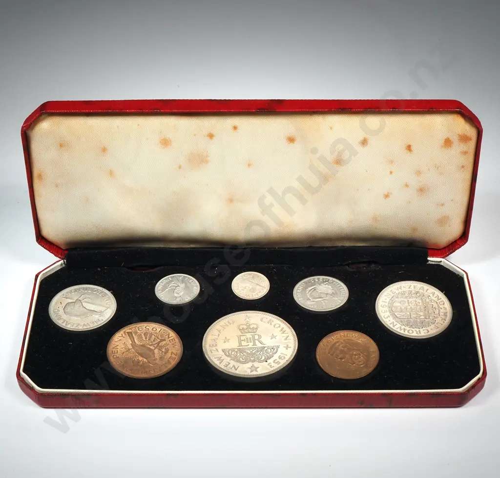New Zealand 1953 Proof Set: CV $300 Image 1++