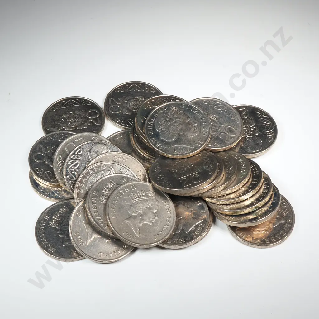 Assorted Lot of New Zealand 20 Cent Coins  Image 1++