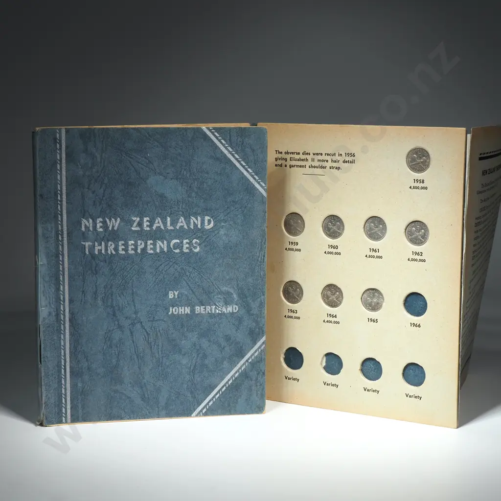 Complete New Zealand John Bertrand Threepence Coin Set w 1935 Threepence  Image 1++