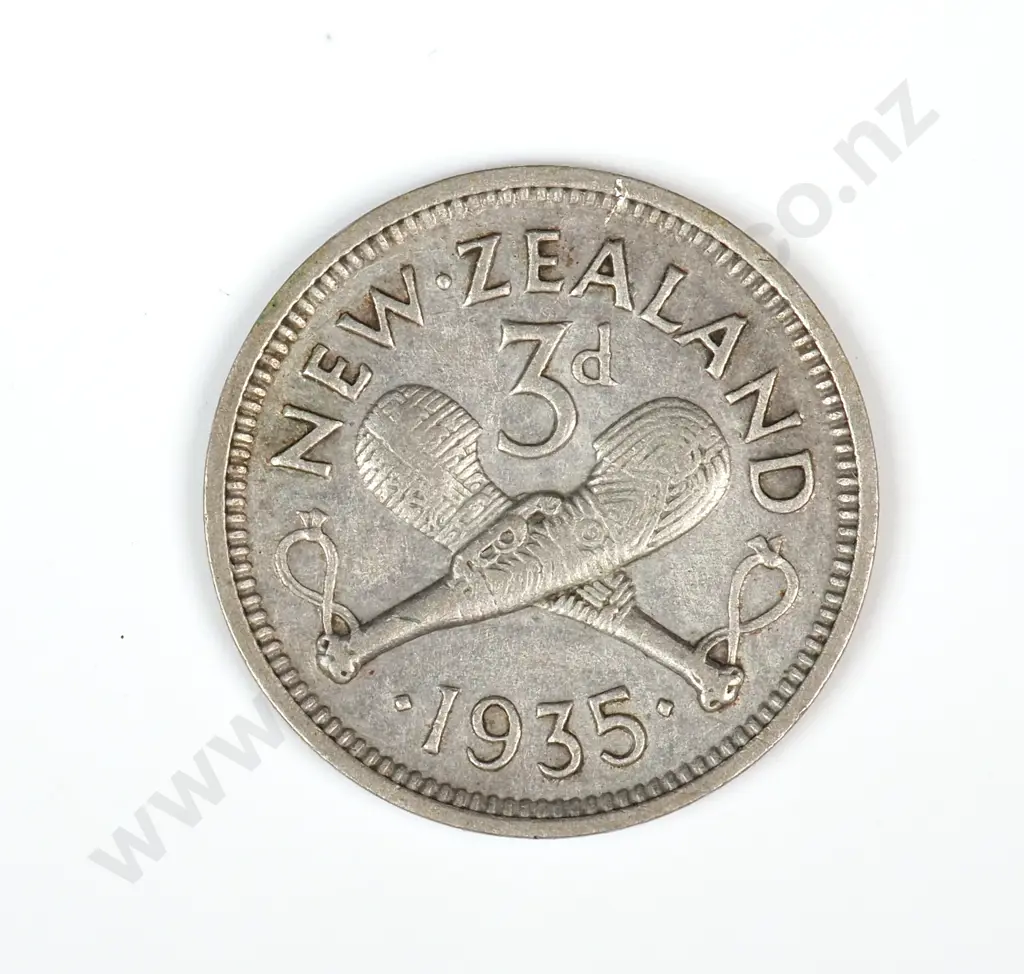 1935 New Zealand Threepence - Average Image 1++