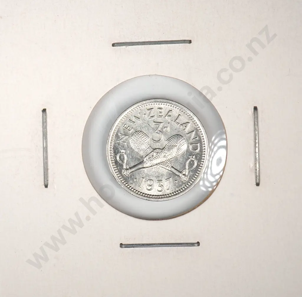 1937 New Zealand Threepence - Better Grade  Image 1++