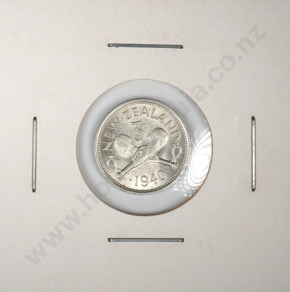 1940 New Zealand Threepence - Better Grade  Image 1++