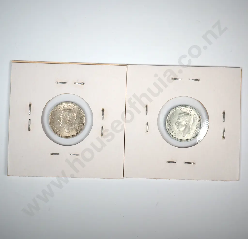 Two 1940 New Zealand Threepence's - Better Grades Image 1++