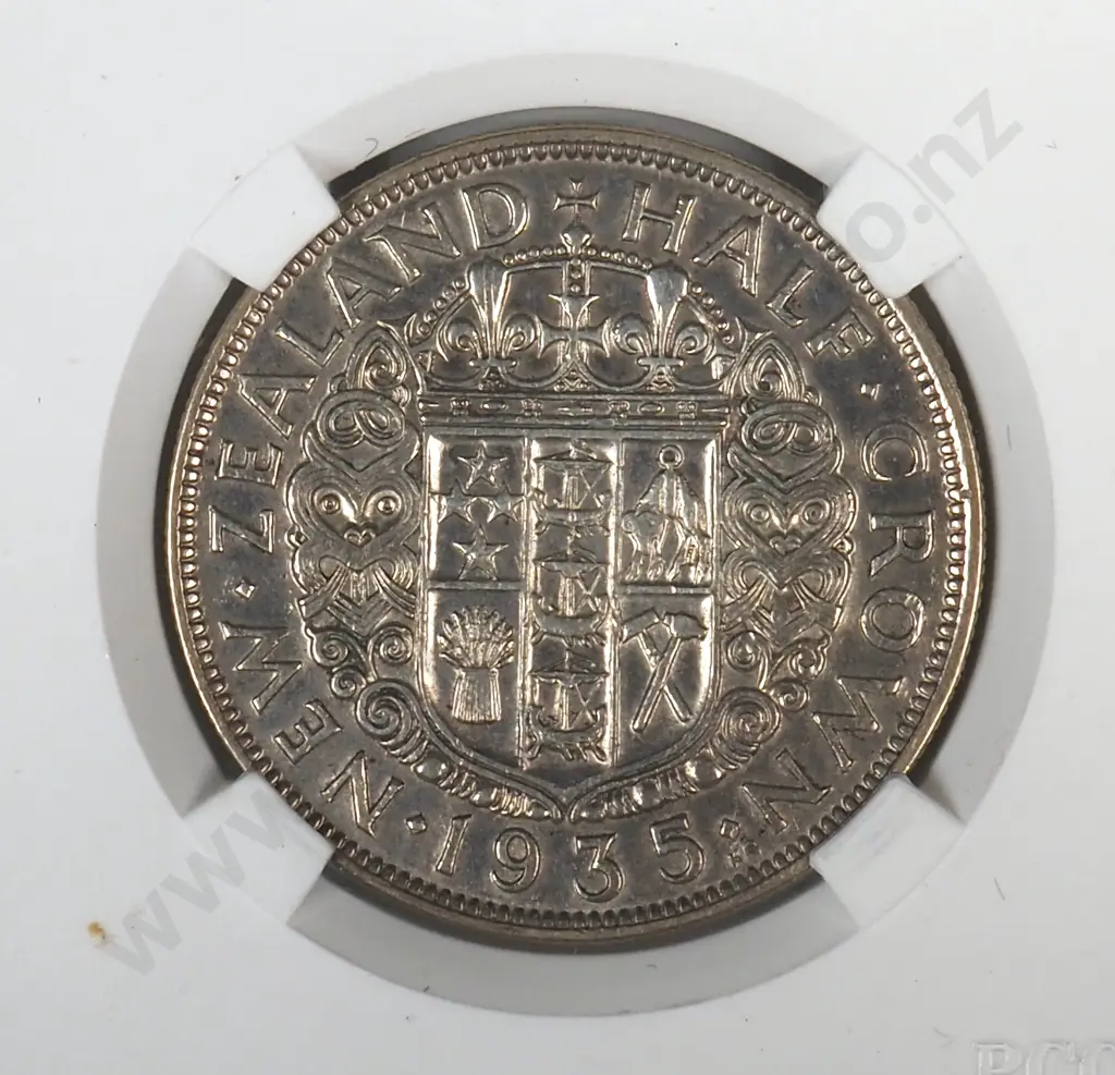 1935 New Zealand Half Crown - Better Grade  Image 1++
