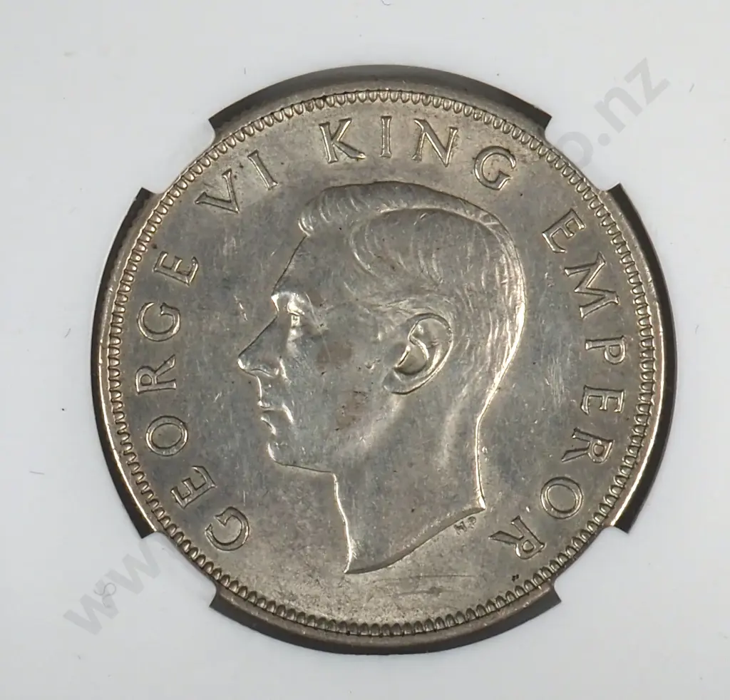 1937 New Zealand Half Crown - Better Grade  Image 1++