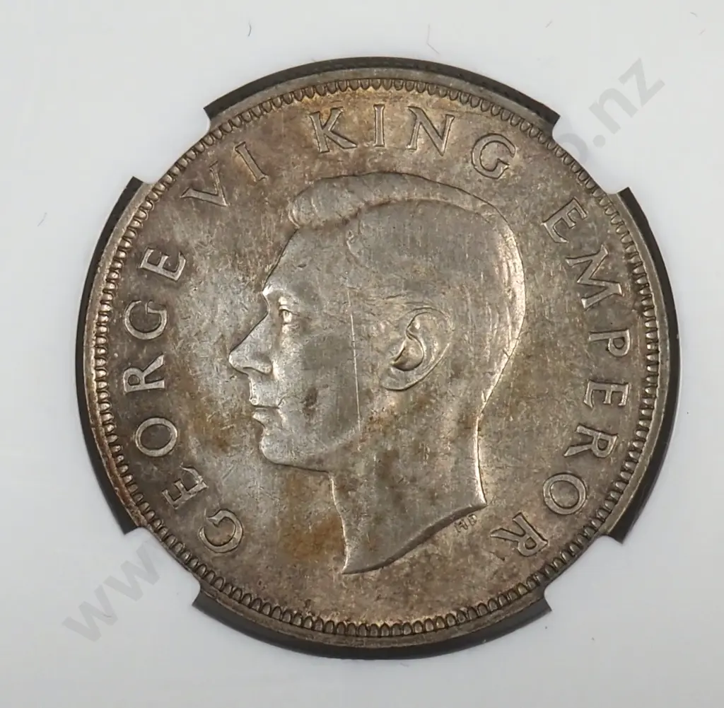 1941 New Zealand Half Crown - Better Grade  Image 1++