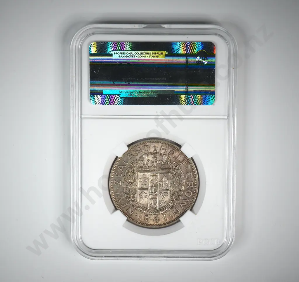1941 New Zealand Half Crown - Better Grade  Image 1++