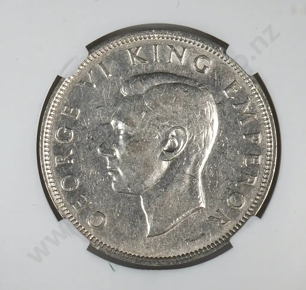 1943 New Zealand Half Crown - Better Grade  Image 1++
