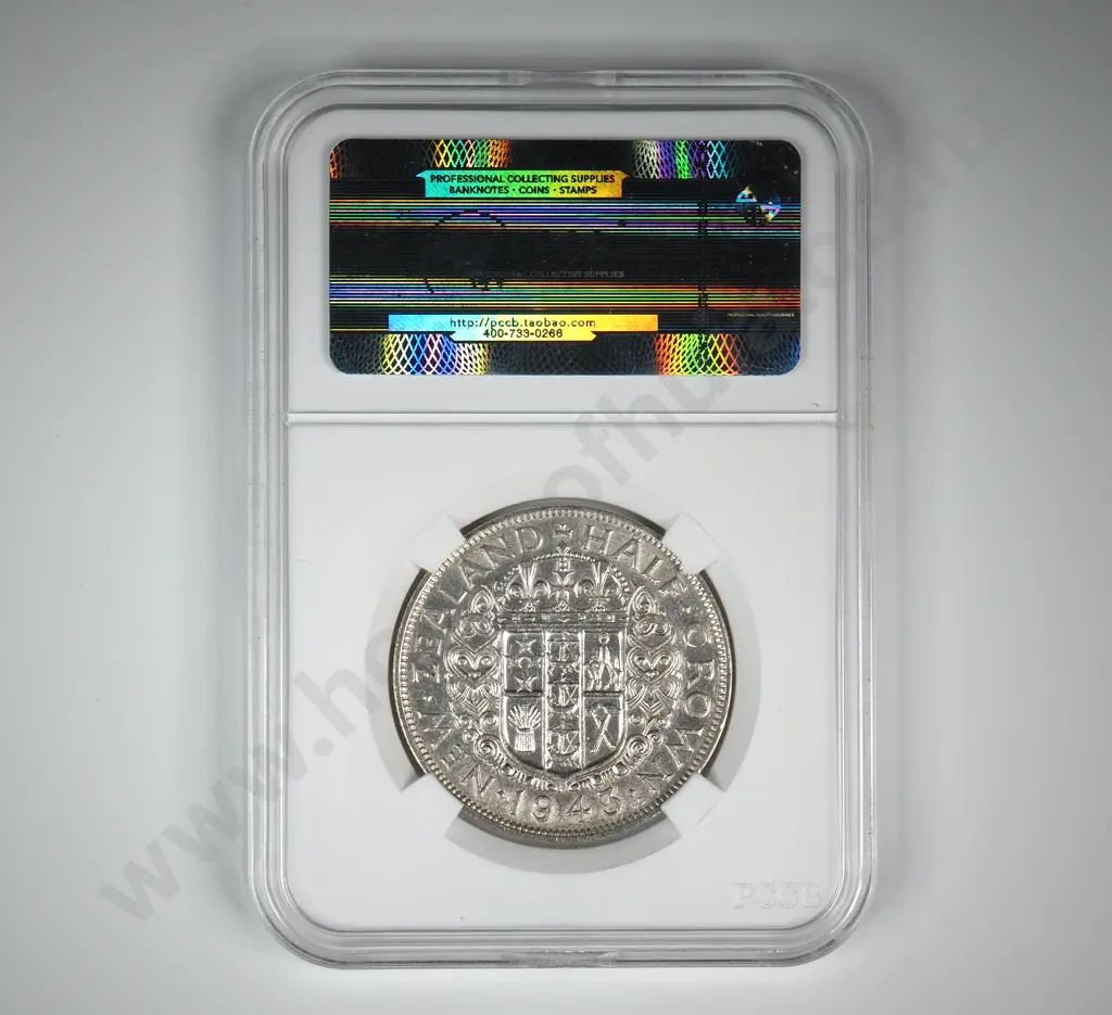 1943 New Zealand Half Crown - Better Grade  Image 1++