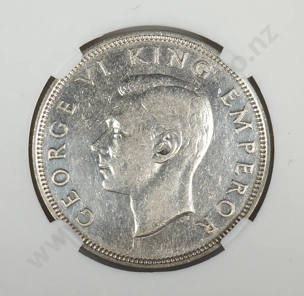 1944 New Zealand Half Crown - Better Grade  Image 1++