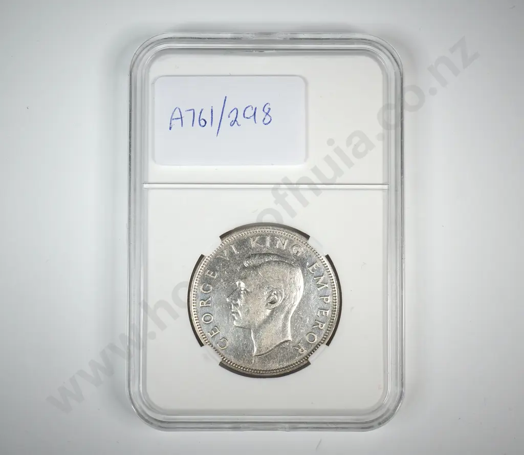 1944 New Zealand Half Crown - Better Grade  Image 1++