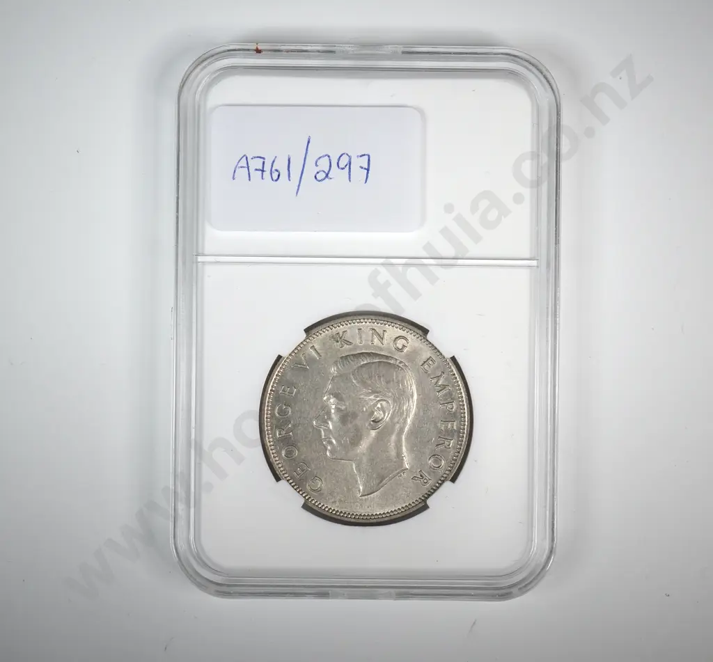 1945 New Zealand Half Crown - Better Grade  Image 1++