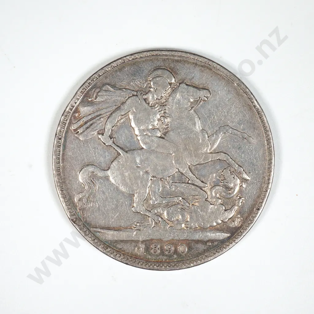1890 United Kingdom Silver Crown  Image 1++