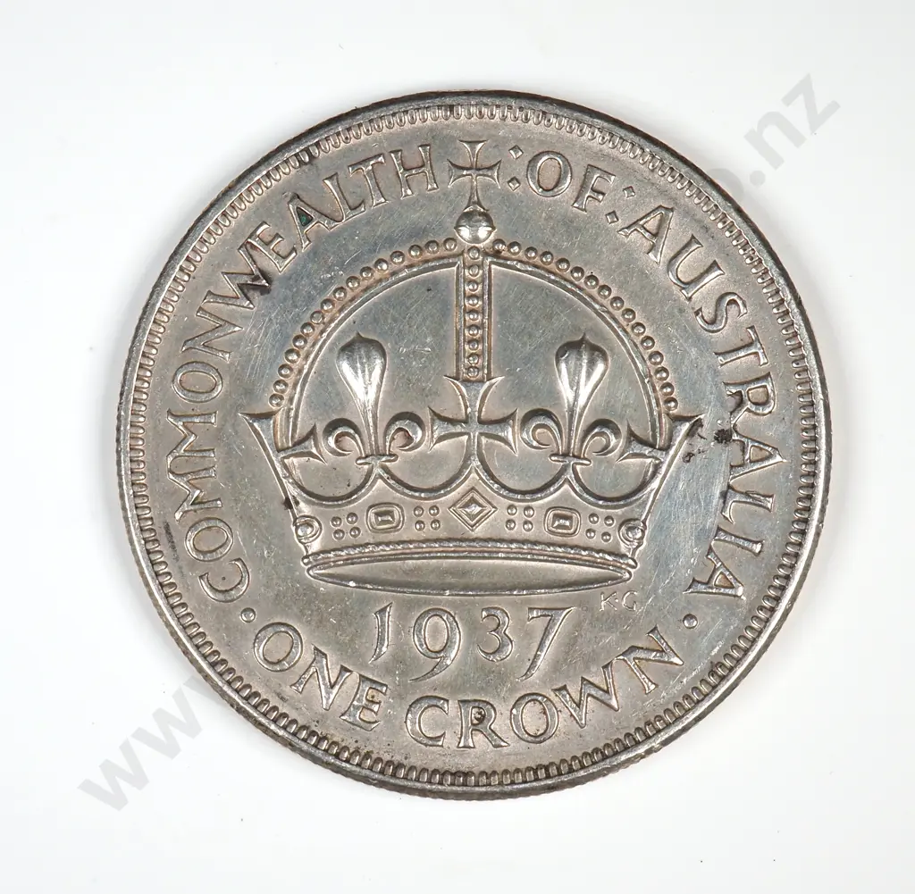 1937 Australian Silver Crown  Image 1++