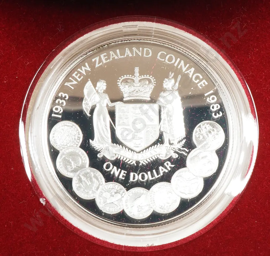 New Zealand Proof Silver Dollar Coin  Image 1++