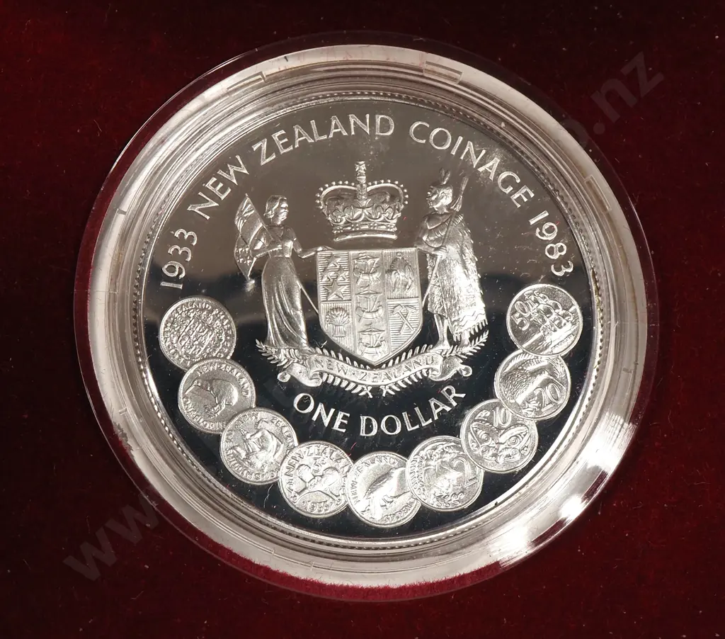 New Zealand Proof Silver One Dollar Coin  Image 1++