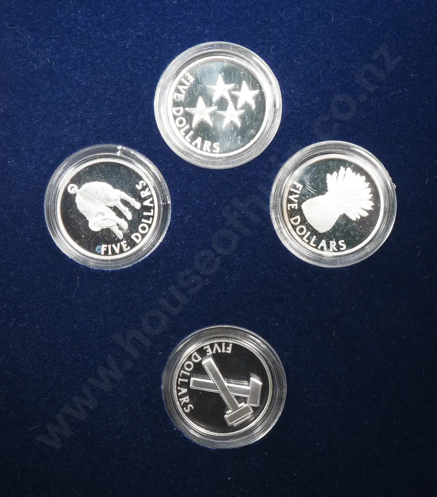 1998 Pride in New Zealand Four Coin Silver Proof Set  Image 1++