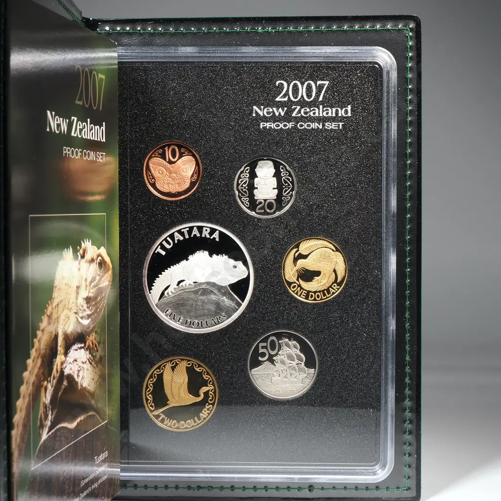 2007 New Zealand Silver Proof Coin Set CV $175 Image 1++
