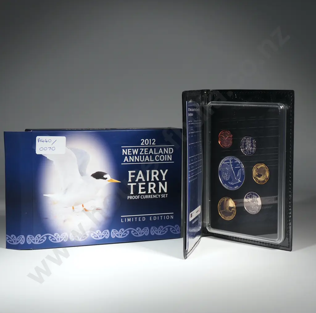 2012 New Zealand Fairy Tern Proof Silver Coin Set - One Ounce Silver Coin Image 1++