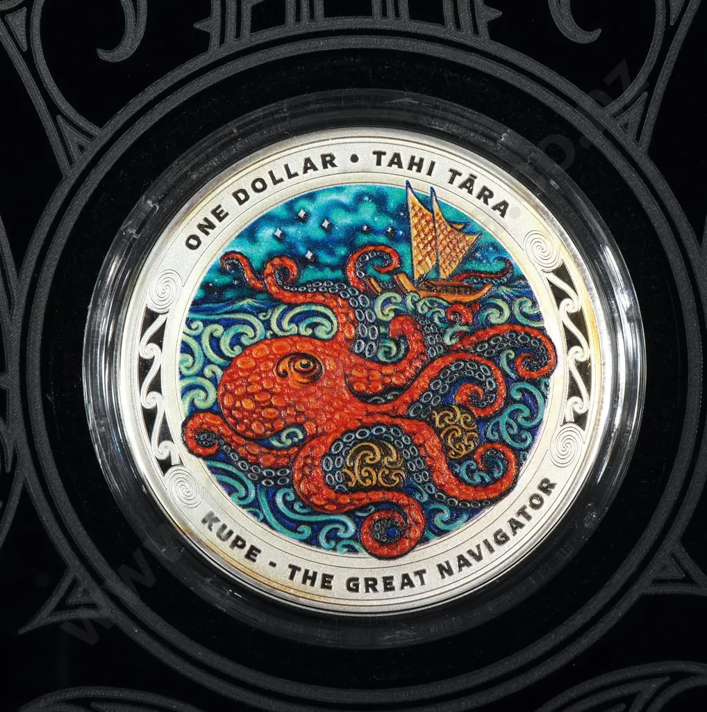 Two 2019 Kupe the Great Navigator One Ounce Silver Proof Coins CV $400 Image 1++