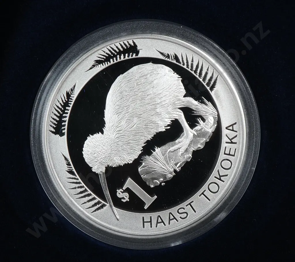2008 New Zealand Proof One Ounce Silver Dollar  Image 1++