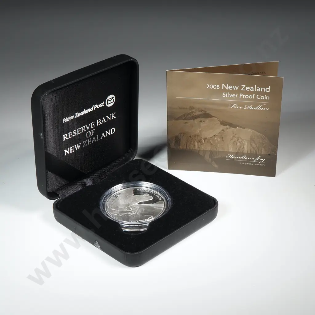 2008 New Zealand Silver Proof Five Dollar Coin Image 1++