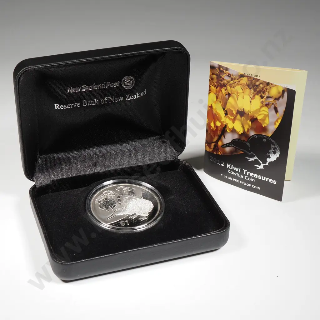 2012 Kiwi Treasures One Ounce Silver Proof Coin  Image 1++