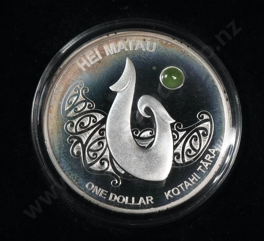 2012 New Zealand Hei Matau Coin One Ounce Silver Proof Image 1++