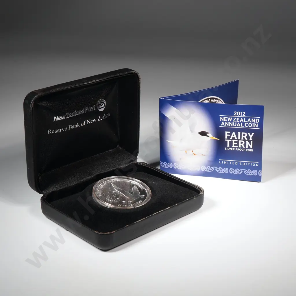 2012 New Zealand Limited Edition Fairy Tern Annual- One Troy Ounce Silver Proof Coin Image 1++