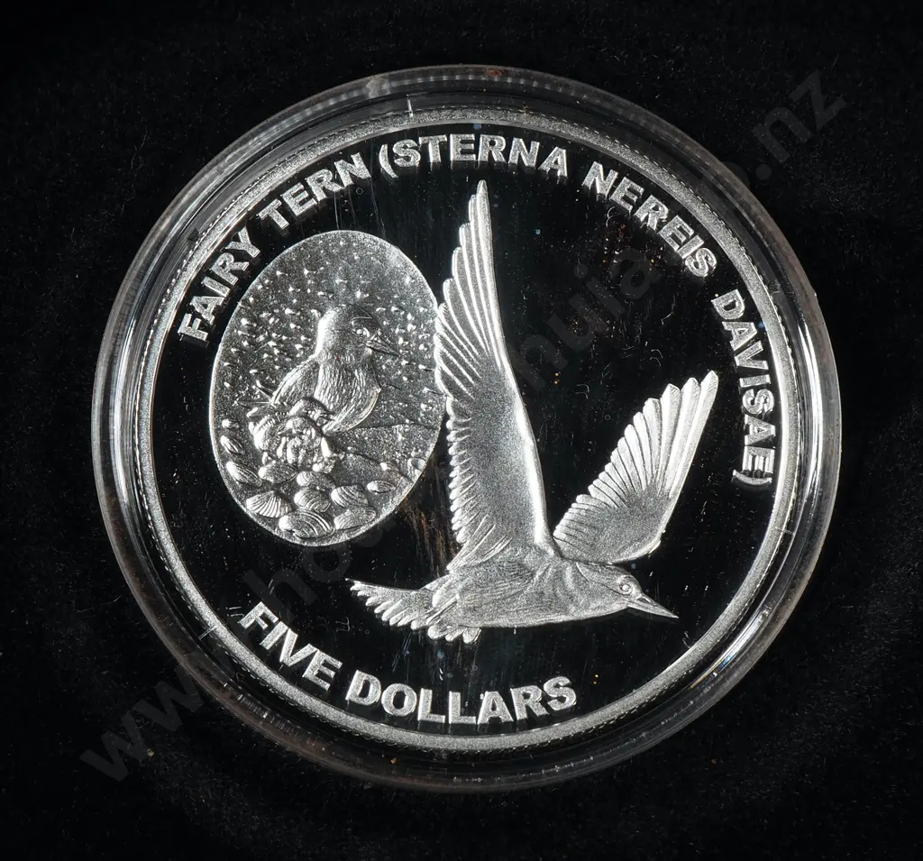 2012 New Zealand Limited Edition Fairy Tern Annual- One Troy Ounce Silver Proof Coin Image 1++