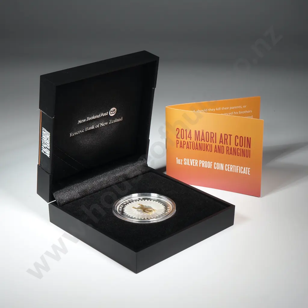 2014 New Zealand Maori Art Coin One Ounce Silver Proof Image 1++