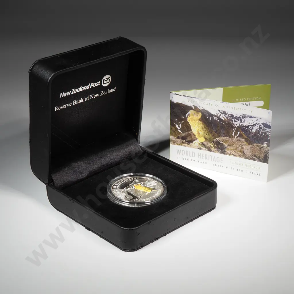 2015 New Zealand World Heritage Coin One Ounce Silver Proof Image 1++