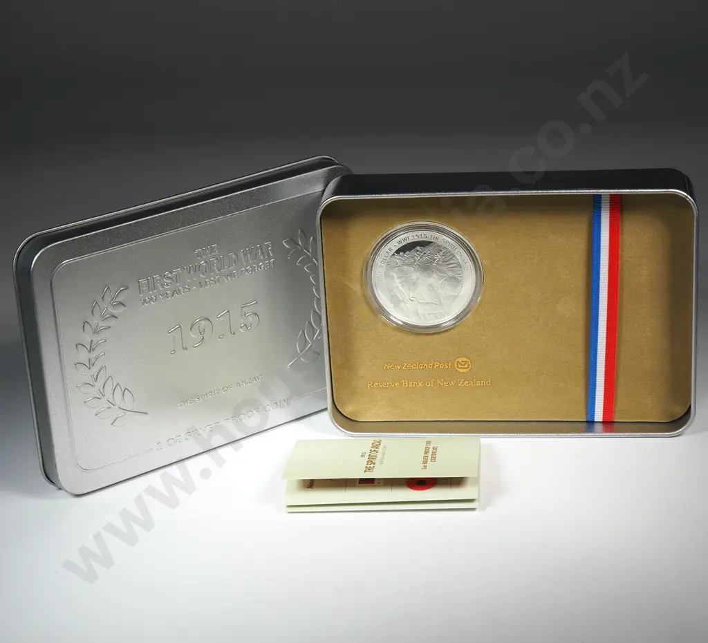 1915-2015 The Spirit of Anzac One Ounce Silver Proof Coin  Image 1++