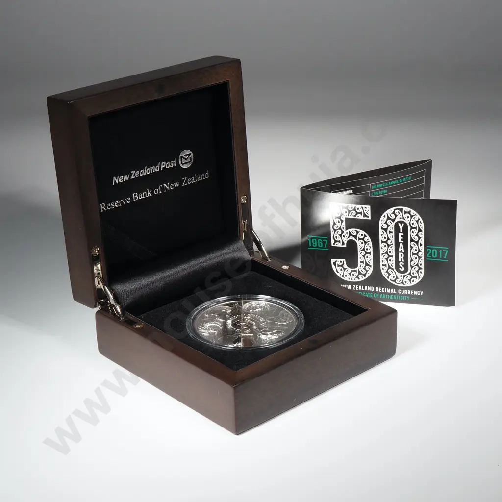 2017 50 Years of Decimal Currency One Ounce Silver Proof Coin  Image 1++