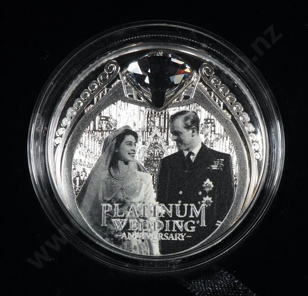 2017 Platinum Wedding One Ounce Silver Proof Coin  Image 1++