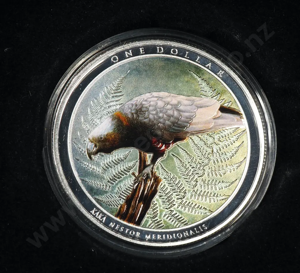 2021 New Zealand Kaka Proof One Ounce Silver Coin  Image 1++