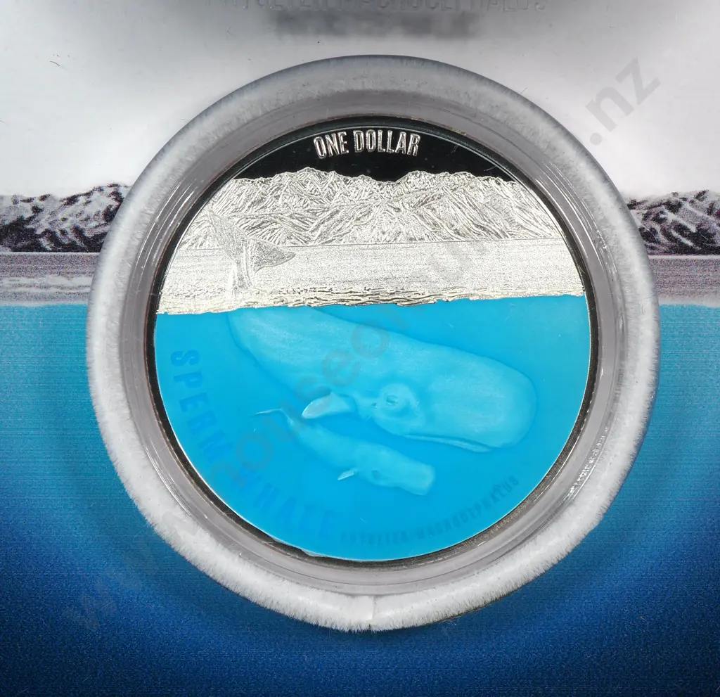 2018 Sperm Whale One Ounce Silver Proof Coin  Image 1++