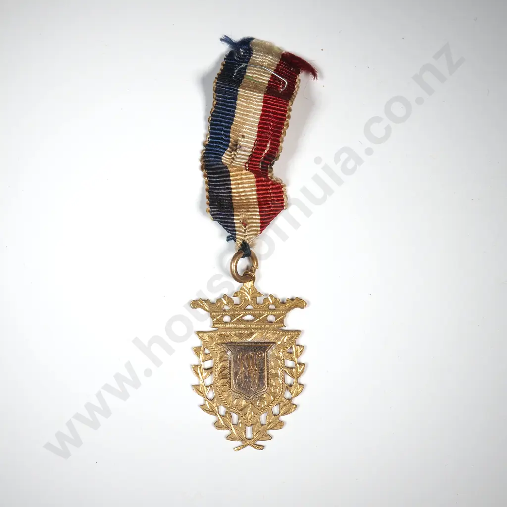 New Zealand Rolled Gold Brass Band Prize to J Wells Image 1++