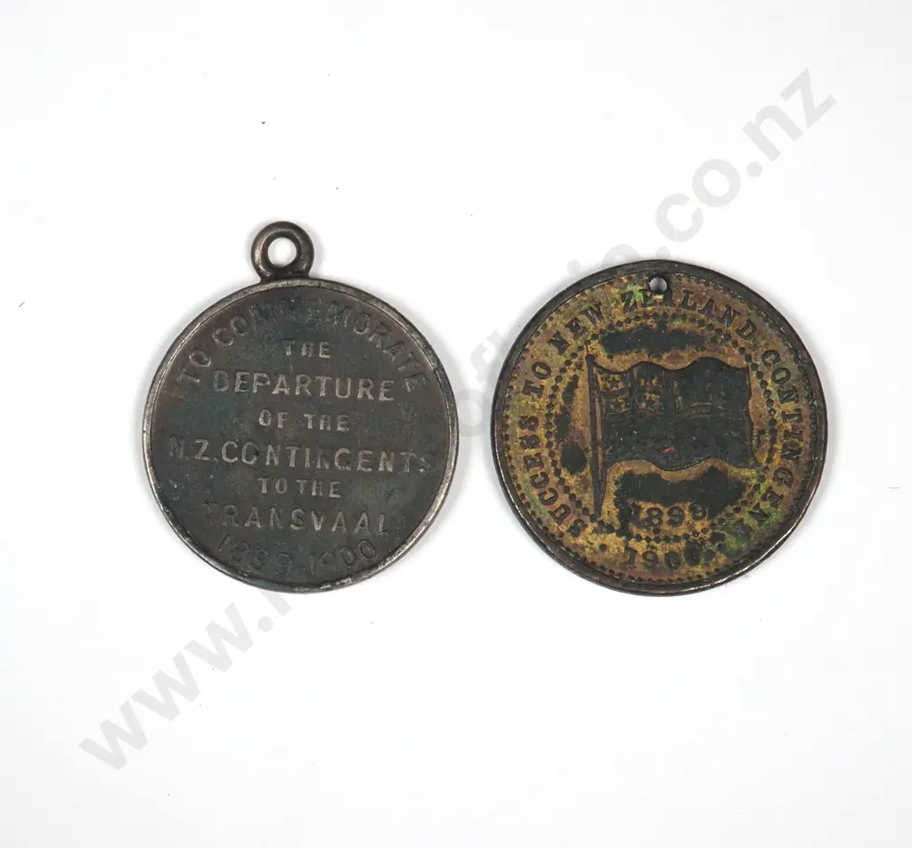 Two New Zealand Boer War Tokens - One Silver Image 1++