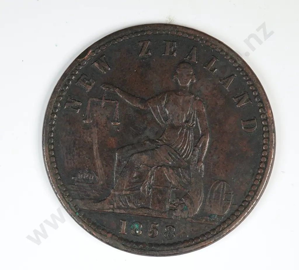 1858 Jones & Williamson Dunedin Token  Image 1++