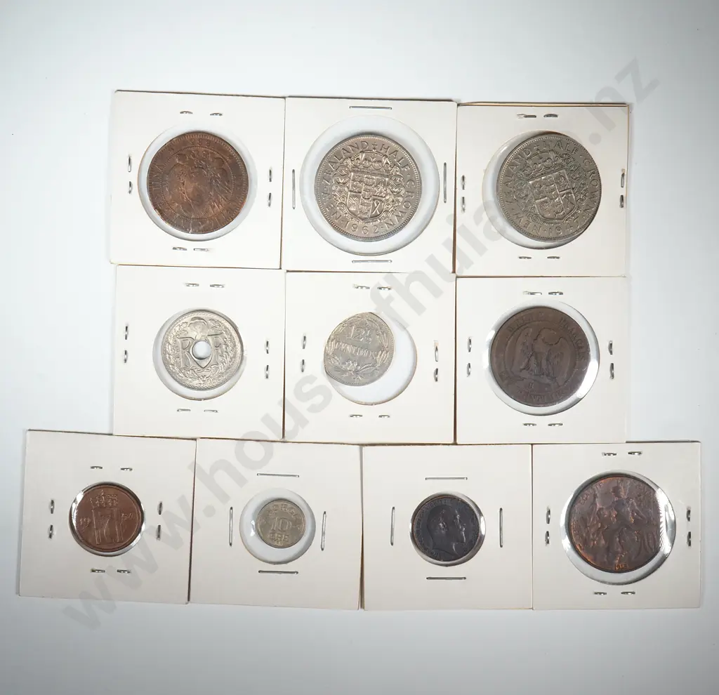 Assorted Lot of Ten Carded World Coins  Image 1++