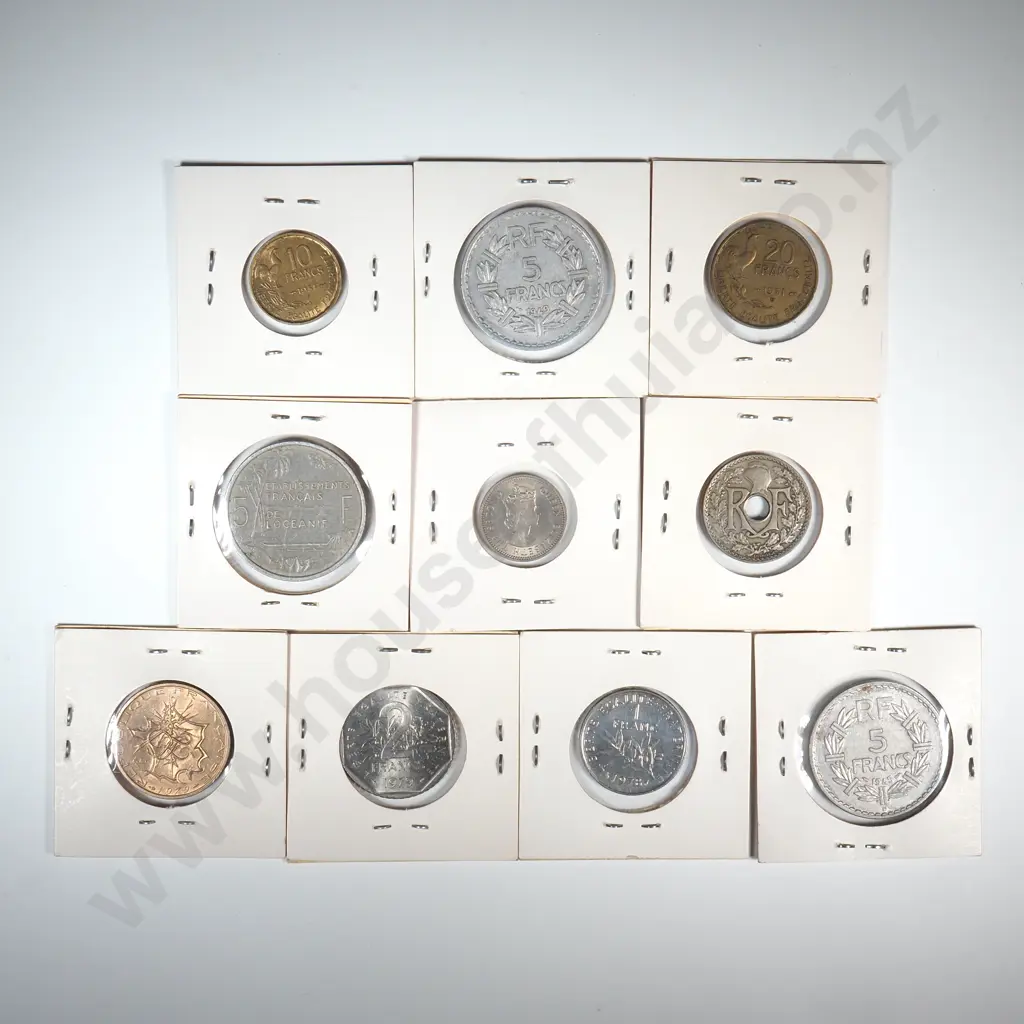 Assorted Lot of Ten Carded World Coins  Image 1++