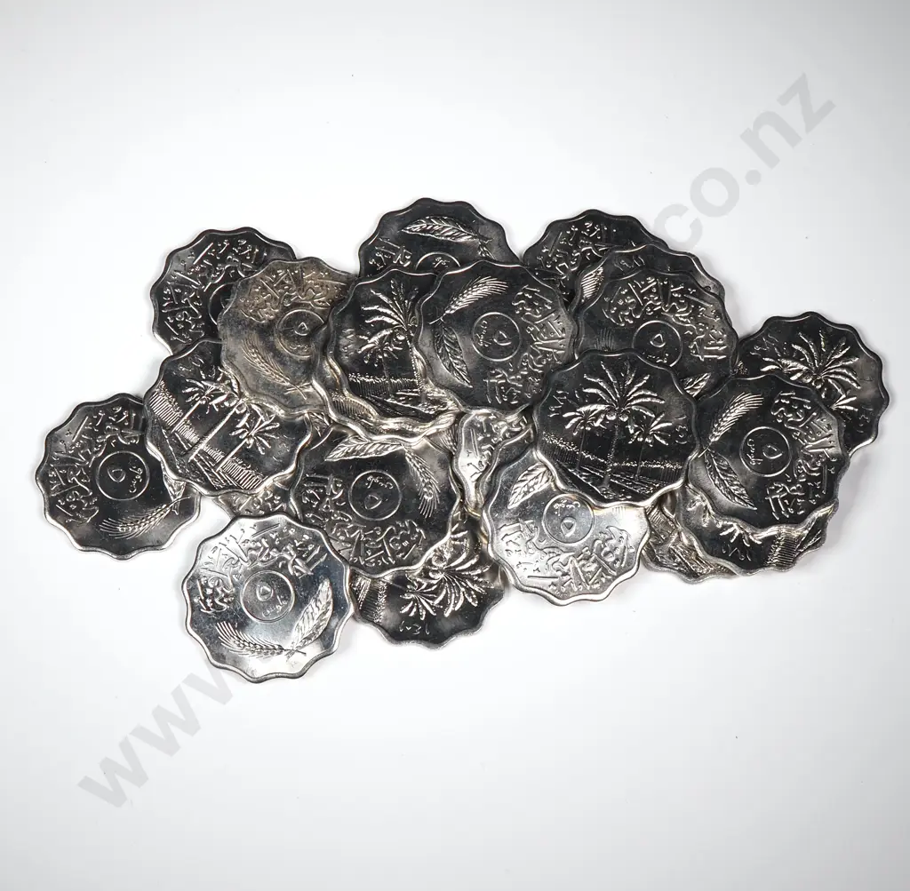 Assorted Lot of Iraqi 5 Fils Coins  Image 1++