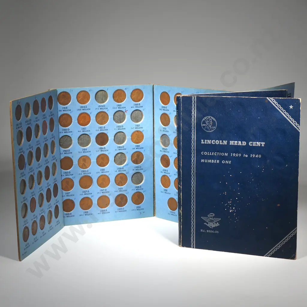 Two Whitman Lincoln Head Cent Albums - Both. not complete - One damaged Image 1++