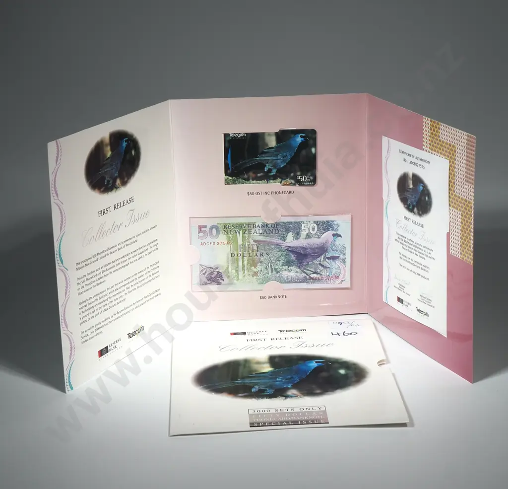 First Release NZ $50 Phonecard/Banknote Special Issue ADCEO 27575 Image 1++
